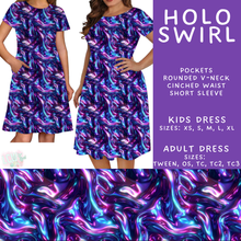 Load image into Gallery viewer, Batch #562 - Fun Run 25 - Closes 7/29 - ETA late Sept - Holo Swirl Adult &amp; Kids Dresses

