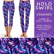 Load image into Gallery viewer, Batch #562 - Fun Run 25 - Closes 7/29 - ETA late Sept - Holo Swirl Full and Capri Length Leggings
