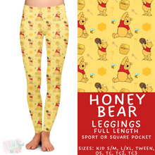 Load image into Gallery viewer, Ready to Ship - Honey Bear Full Length Leggings - Square Pocket TC
