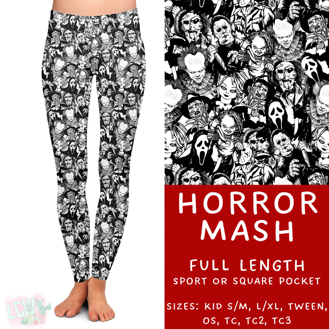 Batch #385 - Horror 2 - Closes 8/1 - ETA late Sept - Horror Mash Full Length Leggings