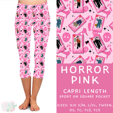 Load image into Gallery viewer, Ready to Ship - Horror Pink Capri Length Leggings - TC2 Sport Pocket
