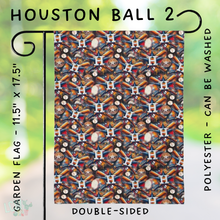 Load image into Gallery viewer, Batch #312 - Strike Out Baseball Flags - Closes 3/28 - ETA late May - Houston Ball 2 Garden Flag
