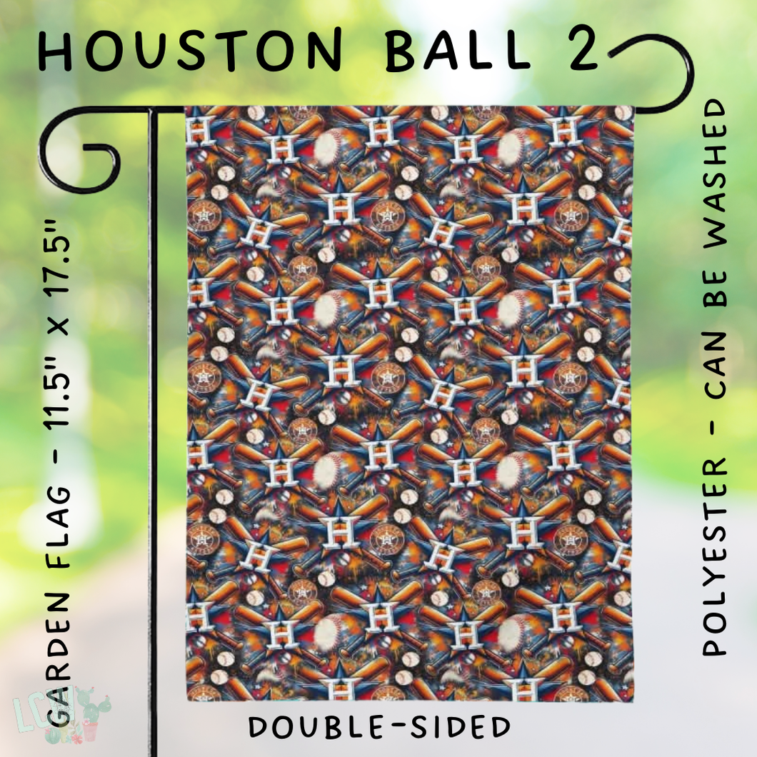 Batch #312 - Strike Out Baseball Flags - Closes 3/28 - ETA late May - Houston Ball 2 Garden Flag