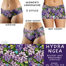 Load image into Gallery viewer, Ready to Ship - Hydrangea Women&#39;s Underwear - Hipster &amp; Boy Short
