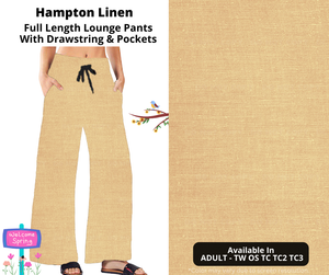 Preorder! Closes 1/8. ETA April. Hampton Linen Full Length Lounge Pants