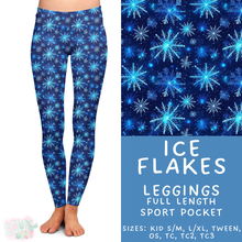Load image into Gallery viewer, Ready to Ship - Ice Flakes Full Length Leggings - Sport Pocket TC2
