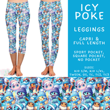 Load image into Gallery viewer, Batch #606 - Magical Character Winter - Closes 10/30 - ETA late Dec - Icy Poke Full and Capri Length Leggings
