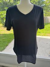 Load image into Gallery viewer, Ready to Ship Solid Black V-Neck Tee
