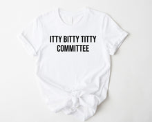 Load image into Gallery viewer, Wholesale Itty Bitty Titty Committee Graphic Tee - Black Cropped tee
