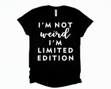 Load image into Gallery viewer, Wholesale I'm Not Weird Graphic Tee - Black

