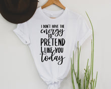 Load image into Gallery viewer, Wholesale I Don't Have The Energy Graphic Tee - Heather Grey
