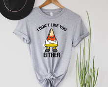 Load image into Gallery viewer, Wholesale Candy Corn I Don't Like You either Graphic Tee - Grey
