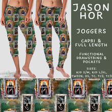 Load image into Gallery viewer, Batch #571 - Horror Windows - Closes 8/17 - ETA mid Oct - Jason Hor Full and Capri Length Joggers
