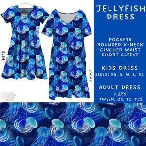 Batch #307 - Sea Life - Closes 3/20 - ETA mid May - Jellyfish Adult & Kids Dresses