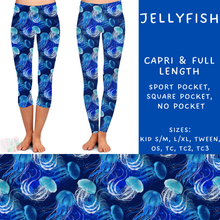 Load image into Gallery viewer, Batch #307 - Sea Life - Closes 3/20 - ETA mid May - Jellyfish Full and Capri Length Leggings
