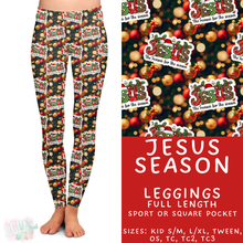 Load image into Gallery viewer, Ready to Ship - Jesus Season Full Length Leggings - Sport Pocket TC
