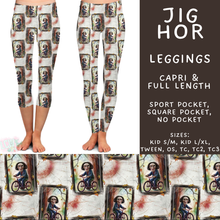 Load image into Gallery viewer, Batch #571 - Horror Windows - Closes 8/17 - ETA mid Oct - Jig Hor Full and Capri Length Leggings
