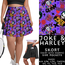 Load image into Gallery viewer, Batch #454 - Cool Characters 10 - Closes 11/26 - ETA mid Jan - Joke &amp; Harley Skort
