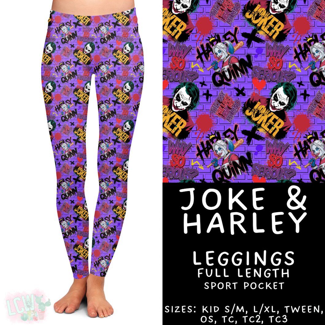 Batch #454 - Cool Characters 10 - Closes 11/26 - ETA mid Jan - Joke & Harley Full Length Leggings