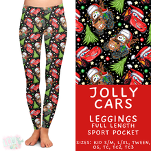 Load image into Gallery viewer, Batch #434 - Magical Christmas - Closes 10/22 - ETA early Dec - Jolly Cars Full Length Leggings

