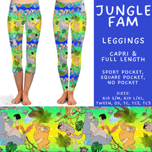 Load image into Gallery viewer, Batch #594 - Magical Faves 25 - Closes 10/5 - ETA early Dec - Jungle Fam Full and Capri Length Leggings
