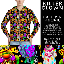 Load image into Gallery viewer, Batch #561 - June Request Run - Closes 7/27 - ETA late Sept - Killer Clown Full Zip Hoodie
