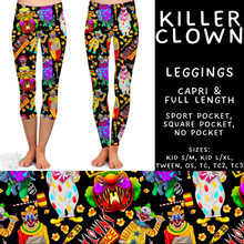 Load image into Gallery viewer, Batch #561 - June Request Run - Closes 7/27 - ETA late Sept - Killer Clown Full and Capri Length Leggings
