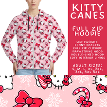 Load image into Gallery viewer, Batch #558 - Magical Character Christmas - Closes 7/20 - ETA mid/late Sept - Kitty Canes Full Zip Hoodie
