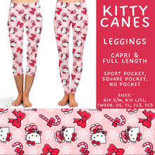 Load image into Gallery viewer, Batch #558 - Magical Character Christmas - Closes 7/20 - ETA mid/late Sept - Kitty Canes Full and Capri Length Leggings
