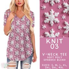 Load image into Gallery viewer, Batch #437 - Christmas Knit 2 - Closes 10/27 - ETA mid Dec - Knit 03 V-Neck Tee

