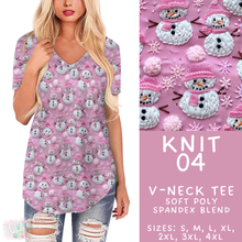 Load image into Gallery viewer, Batch #437 - Christmas Knit 2 - Closes 10/27 - ETA mid Dec - Knit 04 V-Neck Tee
