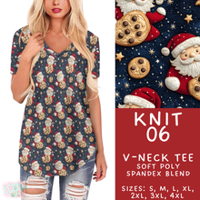 Load image into Gallery viewer, Batch #437 - Christmas Knit 2 - Closes 10/27 - ETA mid Dec - Knit 06 V-Neck Tee
