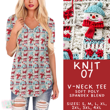 Load image into Gallery viewer, Batch #437 - Christmas Knit 2 - Closes 10/27 - ETA mid Dec - Knit 07 V-Neck Tee
