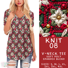Load image into Gallery viewer, Batch #437 - Christmas Knit 2 - Closes 10/27 - ETA mid Dec - Knit 08 V-Neck Tee
