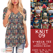 Load image into Gallery viewer, Batch #437 - Christmas Knit 2 - Closes 10/27 - ETA mid Dec - Knit 09 V-Neck Tee
