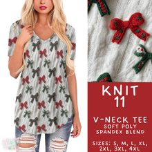 Load image into Gallery viewer, Batch #437 - Christmas Knit 2 - Closes 10/27 - ETA mid Dec - Knit 11 V-Neck Tee
