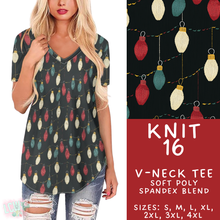 Load image into Gallery viewer, Batch #437 - Christmas Knit 2 - Closes 10/27 - ETA mid Dec - Knit 16 V-Neck Tee
