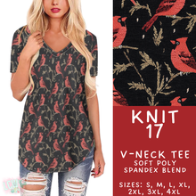 Load image into Gallery viewer, Batch #437 - Christmas Knit 2 - Closes 10/27 - ETA mid Dec - Knit 17 V-Neck Tee
