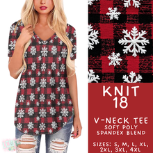 Load image into Gallery viewer, Batch #437 - Christmas Knit 2 - Closes 10/27 - ETA mid Dec - Knit 18 V-Neck Tee

