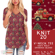 Load image into Gallery viewer, Batch #437 - Christmas Knit 2 - Closes 10/27 - ETA mid Dec - Knit 20 V-Neck Tee
