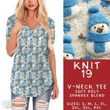 Load image into Gallery viewer, Batch #437 - Christmas Knit 2 - Closes 10/27 - ETA mid Dec - Knit 19 V-Neck Tee
