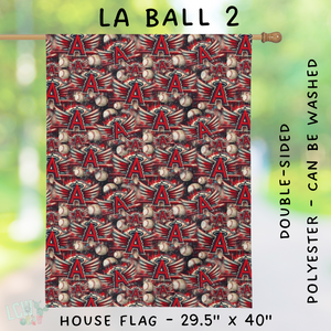 Batch #312 - Strike Out Baseball Flags - Closes 3/28 - ETA late May - LA Ball 2 House Flag