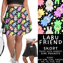 Load image into Gallery viewer, Batch #454 - Cool Characters 10 - Closes 11/26 - ETA mid Jan - Labu Friend Skort
