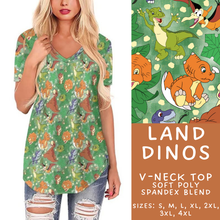 Load image into Gallery viewer, Batch #308 - Storybook Collection 2 - Closes 3/21 - ETA mid May - Land Dinos V-Neck Tee
