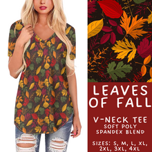 Load image into Gallery viewer, Batch #407 - Fall Fun 2 - Closes 9/4 - ETA mid/late October - Leaves of Fall V-Neck Tee
