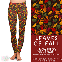 Load image into Gallery viewer, Ready to Ship - Leaves of Fall Full Length Leggings - Sport Pocket TC2
