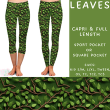 Load image into Gallery viewer, Ready To Ship - Batch #293 - Leaves Full Length Leggings - Square TC
