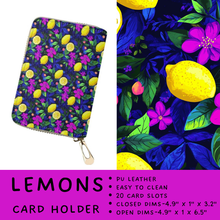 Load image into Gallery viewer, Batch #309 - Card Holders &amp; Mini Backpacks - Closing 3/24 - ETA late May - Lemons Card Holder
