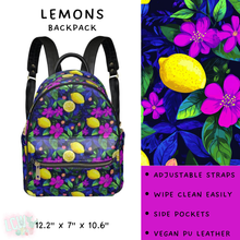 Load image into Gallery viewer, Batch #309 - Card Holders &amp; Mini Backpacks - Closing 3/24 - ETA late May - Lemons Mini Backpack
