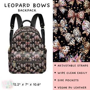 Batch #309 - Card Holders & Mini Backpacks - Closing 3/24 - ETA late May - Leopard Bows Mini Backpack